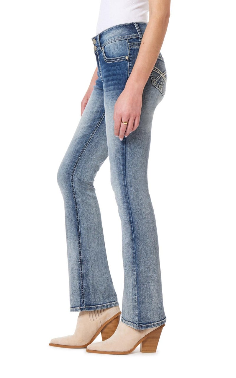 WallFlower Women's InstaStretch Luscious Curvy Bootcut Jeans, Camille, 11 Short - Image 3